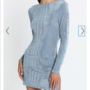 Lioness Montana Mini Dress size L dusty blue